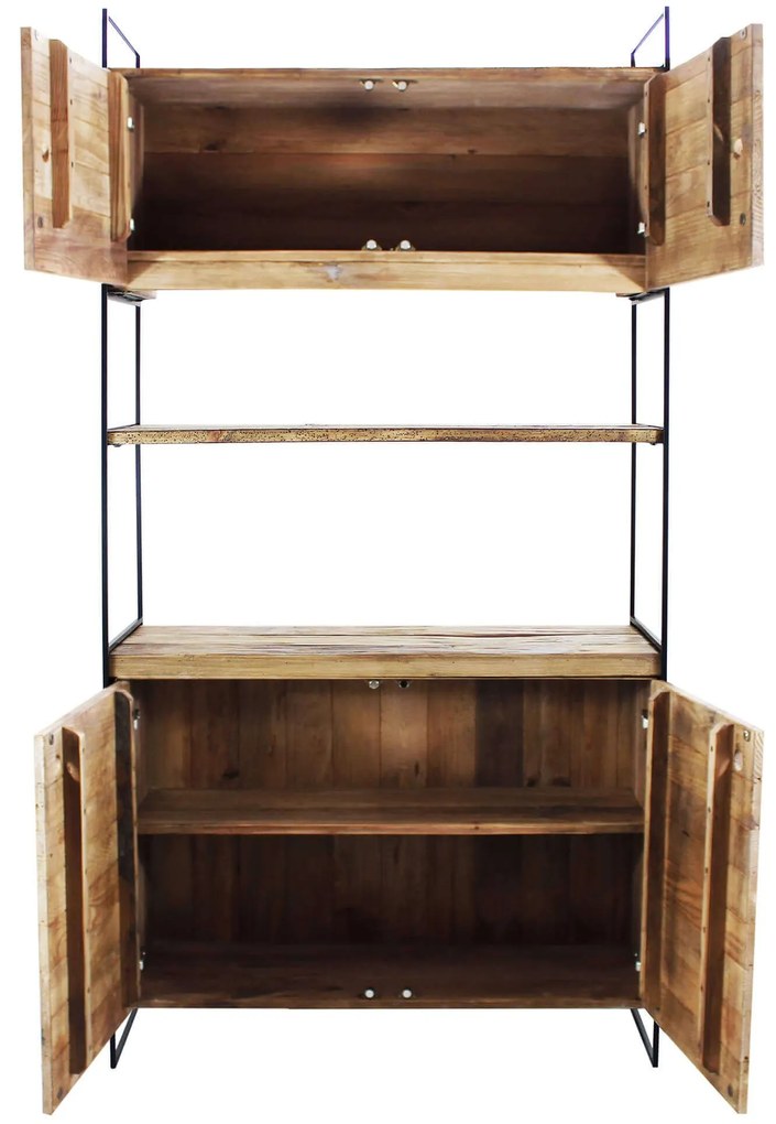 PINUS BLACK - credenza in pino riciclato