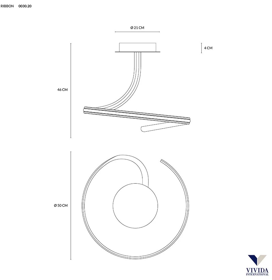 Ribbon sospensione 20w 1200lm 3000k ip20