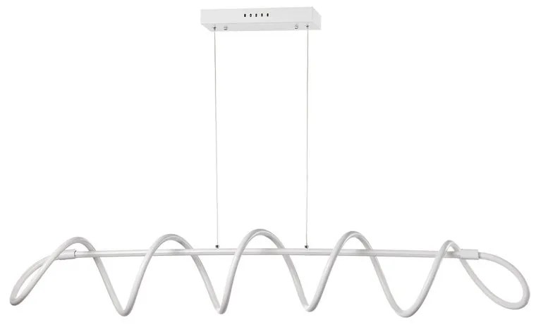 Lampadario LED moderno Sospensione SPIRALE LED in Alluminio bianco, luce calda 1450 lumen