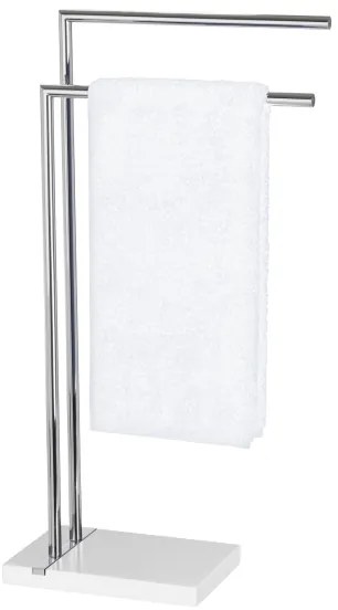 WENKO 20487100 - Porta asciugamani NOBLE 45,5x82 cm cromo lucido/bianco