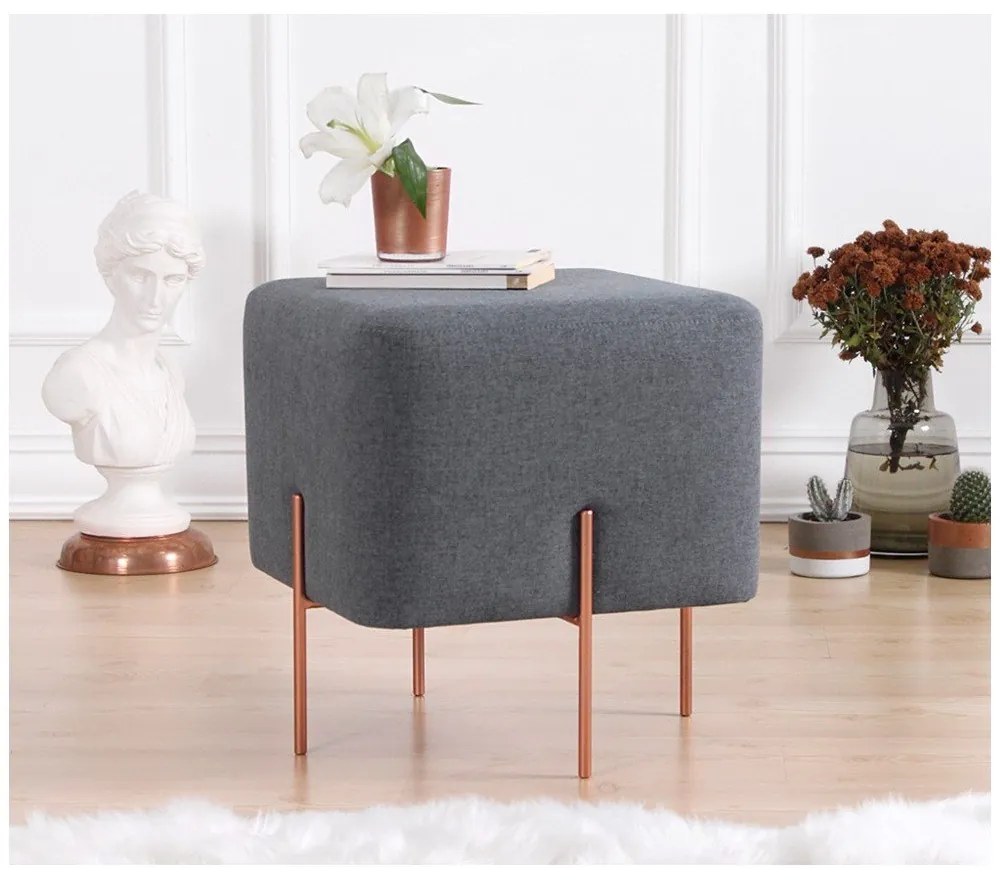 Sgabello grigio scuro Copper - Artie