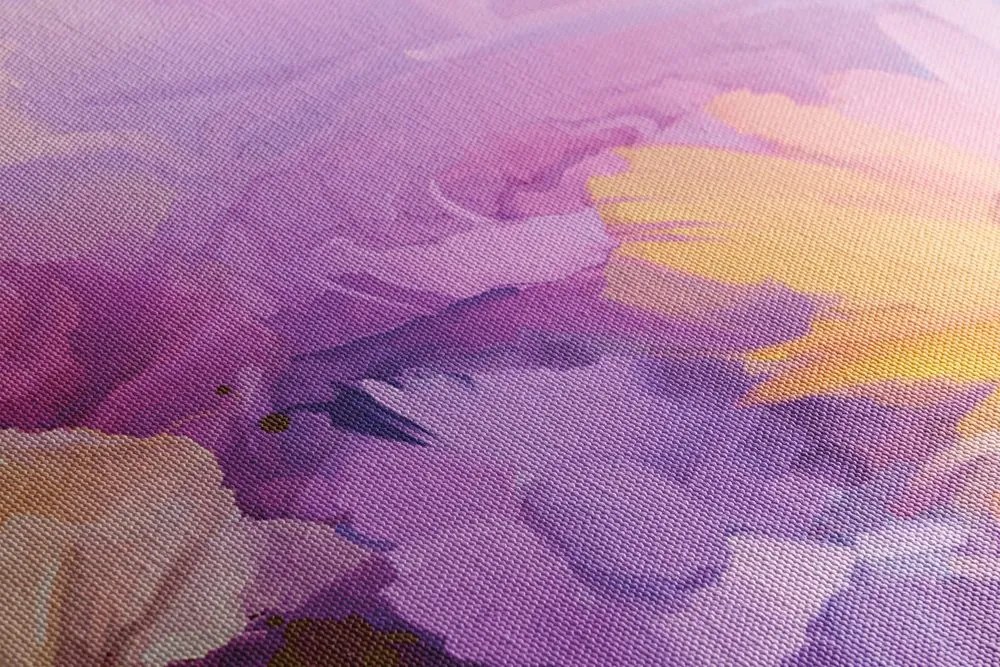 Stampa su tela – Dipinto a olio di fiori colorati