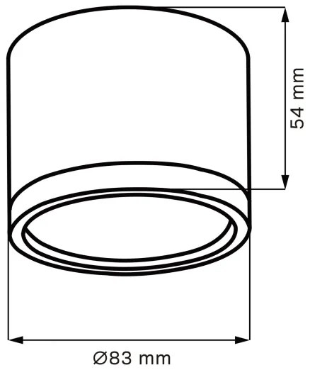 Plafoniera LED MIRELLA 1xGX53/6W/230V nero/oro