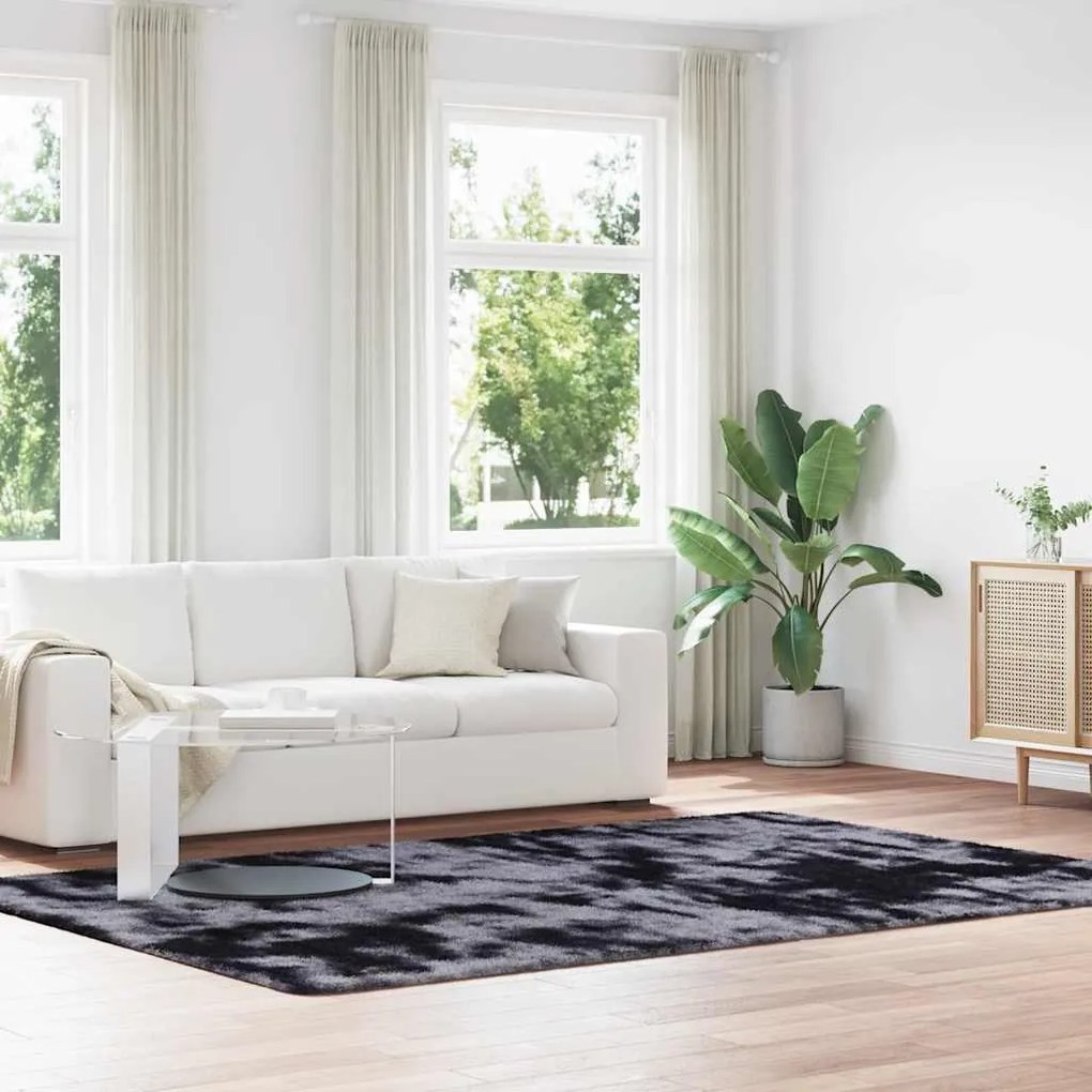 Tappeto Shaggy A Pelo Lungo Navarra Grigio Scuro 200x290 Cm /