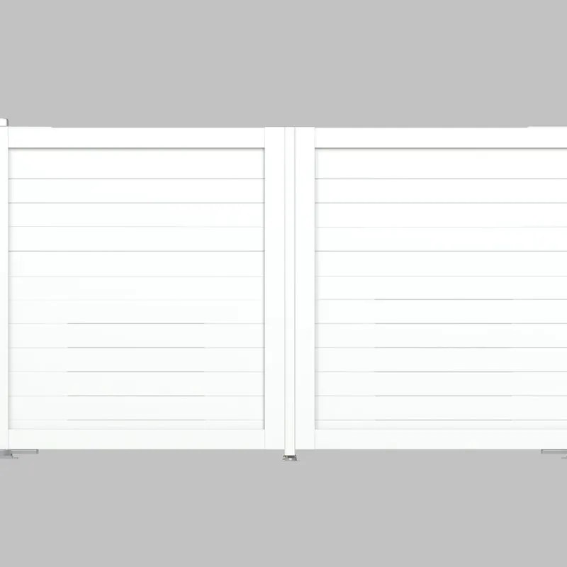 Cancello automatico battente ALBA Maia120 Close in alluminio, apertura centrale, L 300 x H 190 cm, di colore bianco
