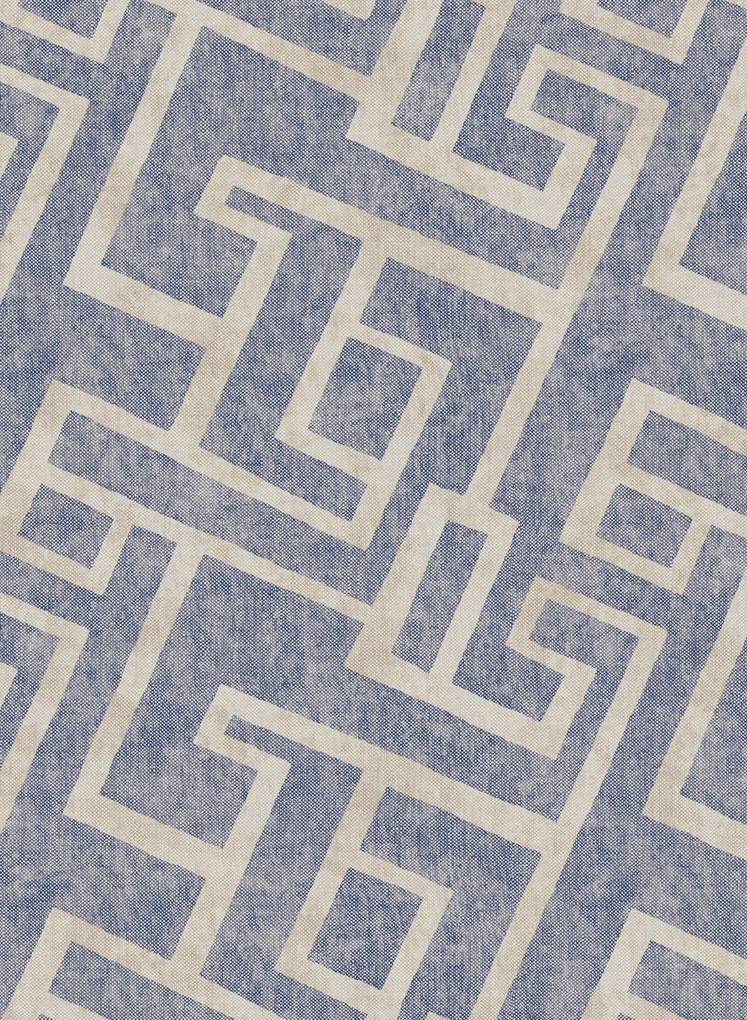 Tapete Mazed von Arte - Grau/ Blau
