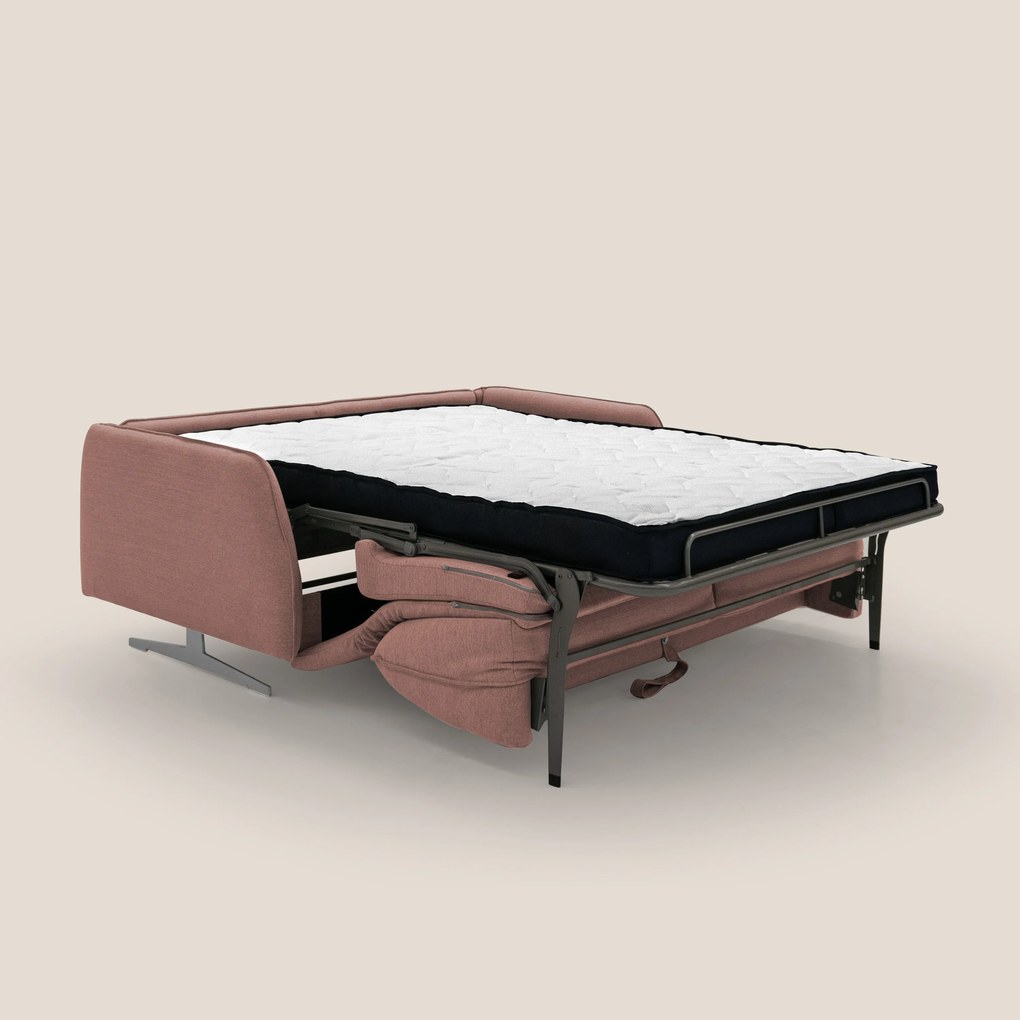 Texas Divano letto matrimoniale moderno in tessuto impermeabile T19 salmone