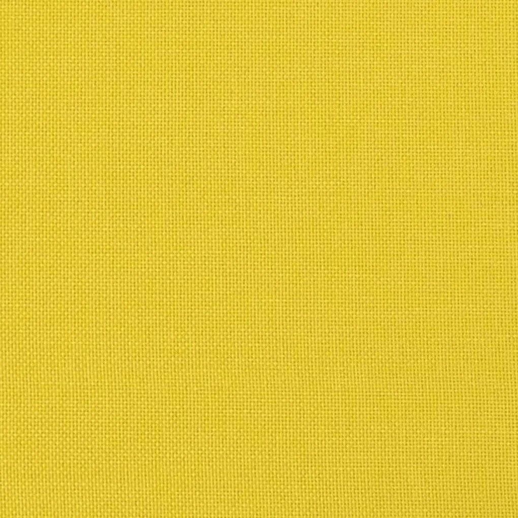Set di divani 2 pz con cuscini giallo chiaro in tessuto