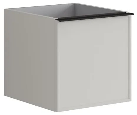 Struttura semi colonna da bagno Pixel 1 cassetto laccato opaco grigio pastello L 40 x H 40 x P 45.5 cm