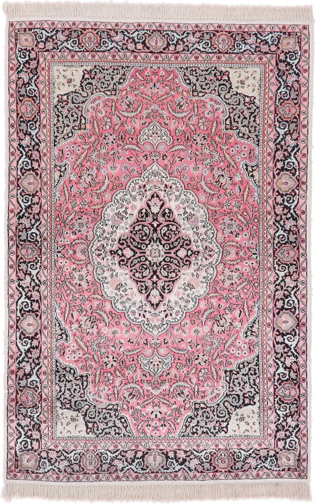 Cashmere Silk Tappeto 190 x 130 (Indian) Annodato A Mano