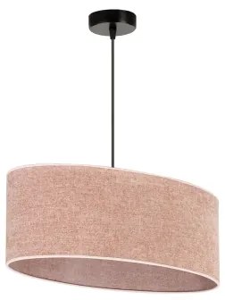 Duolla - Lampadario a sospensione con filo OVAL 1xE27/15W/230V rosa