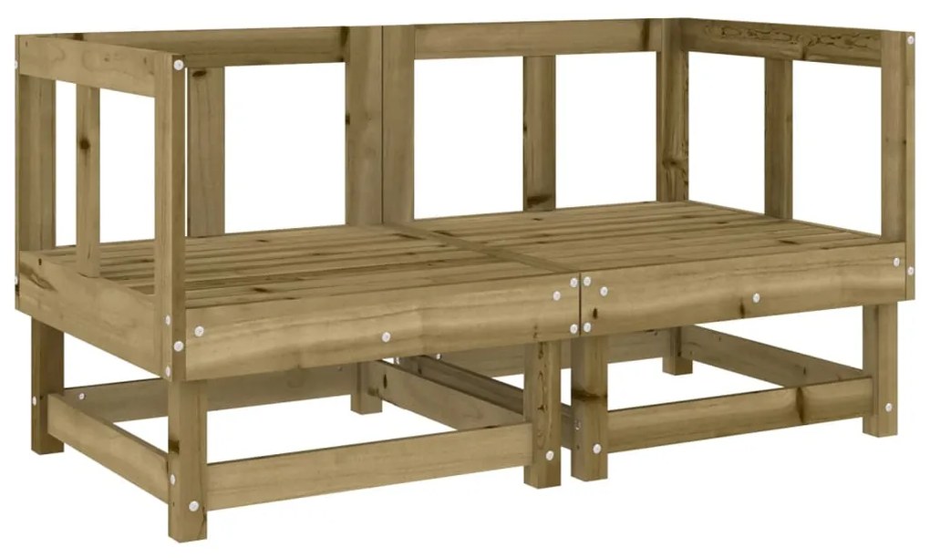 Set salotto da giardino 7 pz in legno impregnato di pino
