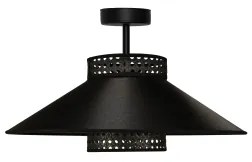 Duolla - Lampadario a plafone RIO RATTAN 1xE27/15W/230V diametro 45 cm nero/oro