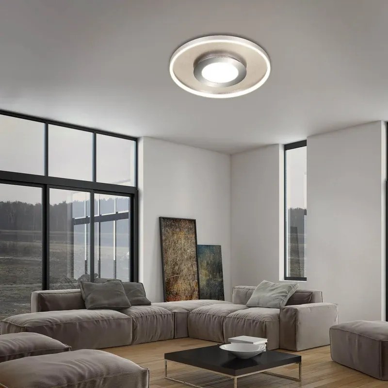 Plafoniera LED moderno Frame, argento Ø 49.5 cm