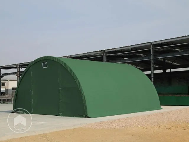 TOOLPORT Tunnel agricolo 9,15m x 10m x 4,5m - PRIMEtex 2300 ignifugo verde scuro - (12121)