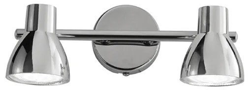 Lampada da parete faretto 32 cm LED 3W 3000K diffusori orientabili PUNTO a 2 luci