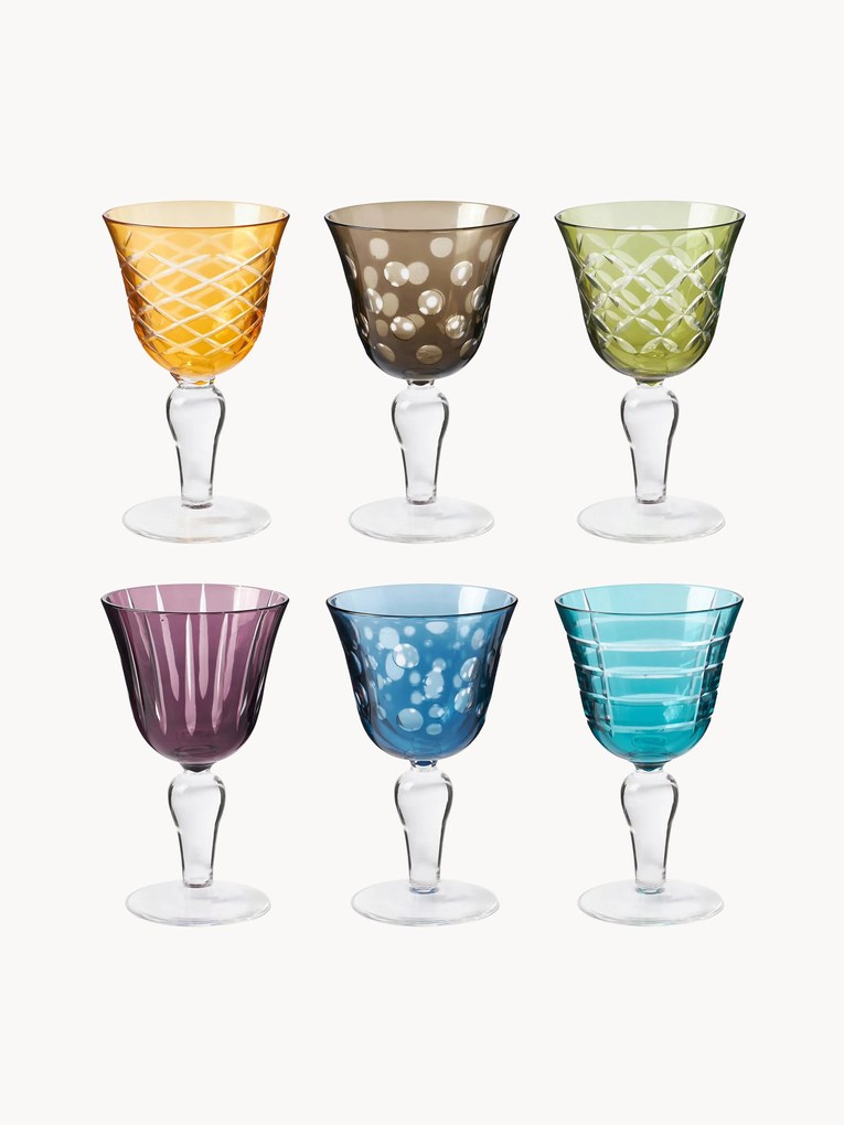 Set di 6 bicchieri da vino Cuttings