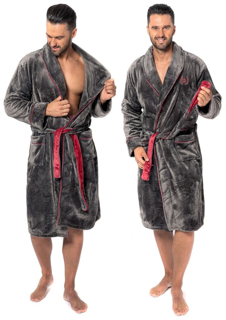 Accappatoio Roger Grey Red Men L