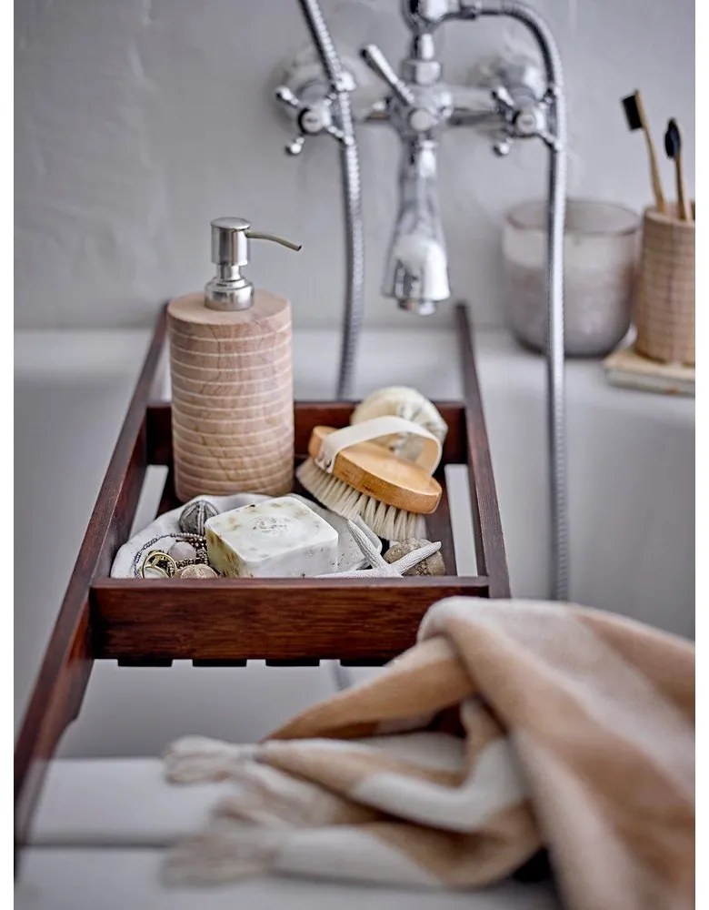 Asciugamano in cotone marrone e beige 50x100 cm Elaia - Bloomingville