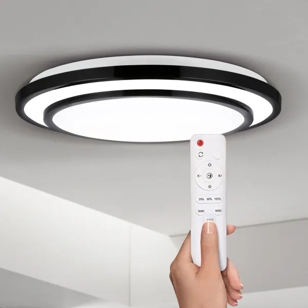 Brilagi-Luce LED dimmerabile LUCIANO LED/48W/230V 3000-6500K ø 39 cm black+RC