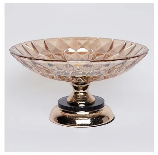 Vassoio decorativo diametro 29,5 cm marrone/fumé