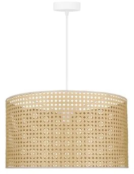 Duolla - Lampadario a sospensione con filo ROLLER RATTAN 1xE27/15W/230V diametro 45 cm beige