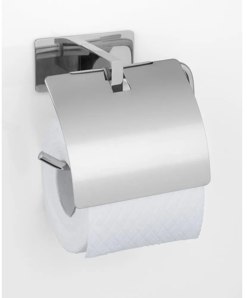 Porta carta igienica autoportante in acciaio inox argento lucido Genova - Wenko
