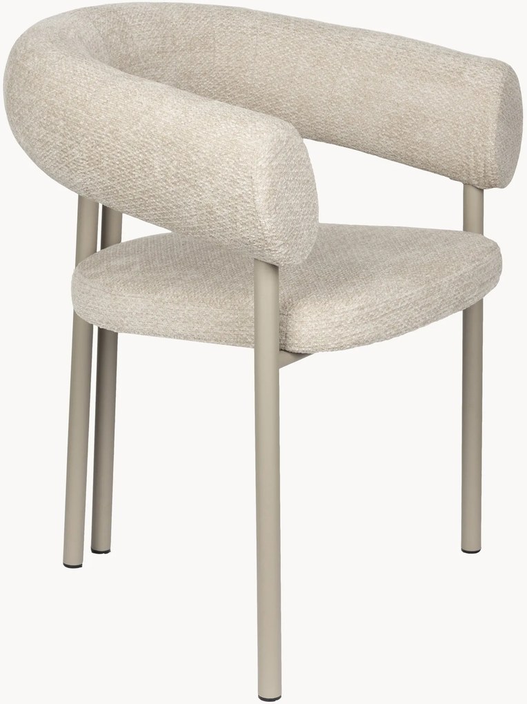 Set di 2 sedie da pranzo imbottite con braccioli Heels