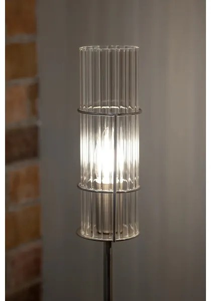 Markslöjd 108558 - Lampada da tavolo TUBO 1xE14/40W/230V 65 cm cromo lucido/clear