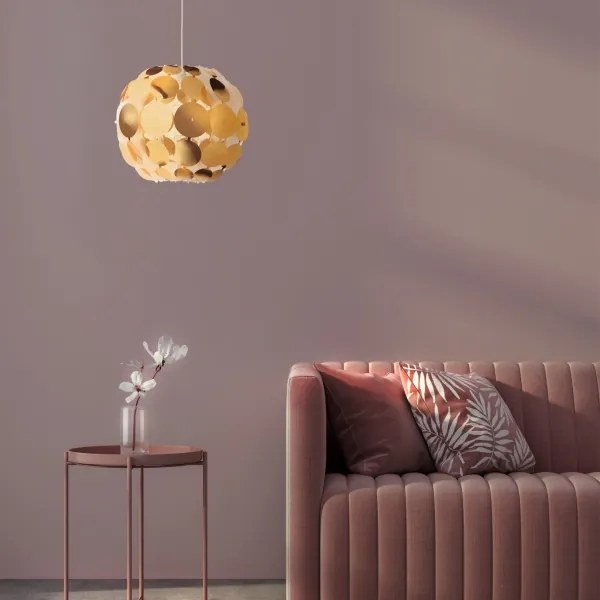 Redo 01-1508 - Lampadario a sospensione con filo ODEON 1xE27/42W/230V diametro 36 cm oro