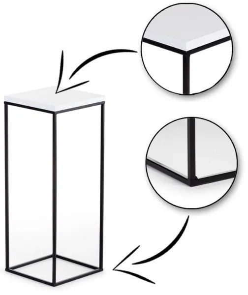 Portafiori BASICLOFT 60x24 nero/bianco