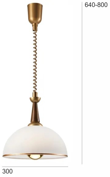 Lampadario a scomparsa CHIARA 1xE27/60W/230V marrone/rovere