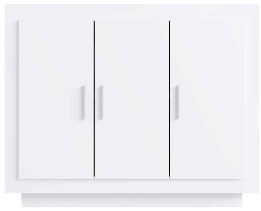 Credenza bianco lucido 92x35x75 cm in legno compensato