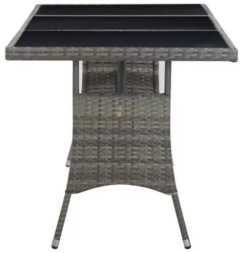 Tavolo da Giardino Grigio 170x80x74 cm in Polyrattan