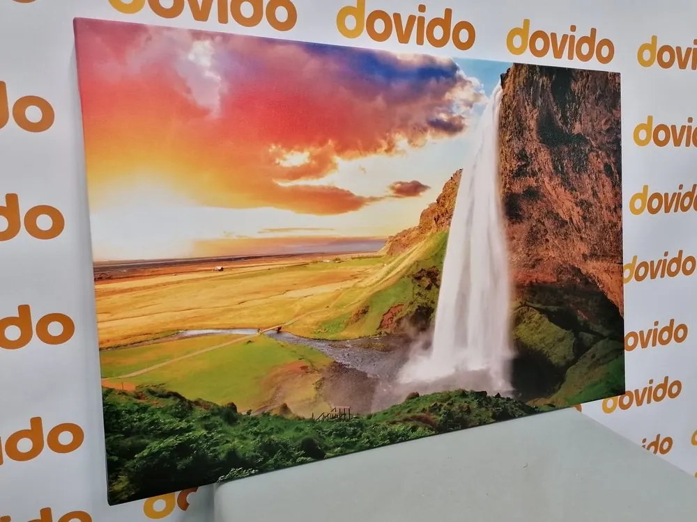 Quadro su tela – Cascata meravigliosa in Islanda