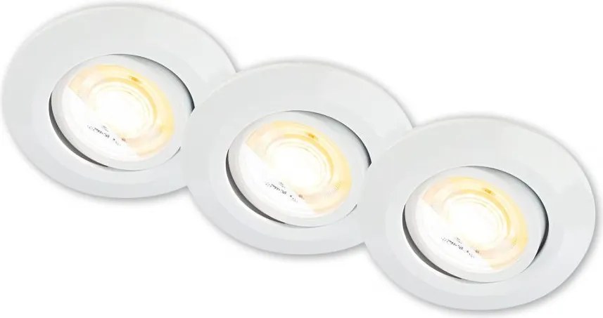 Briloner 7586036 - SET 3xLED Plafoniera da incasso per bagno KLIRA LED/4,9W/230V IP23 bianco