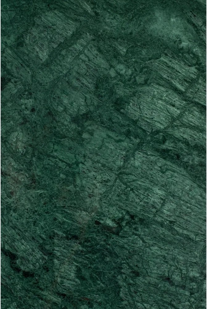 Tavolino da salotto rotondo verde/dorato con piano in marmo ø 70 cm Timpa – White Label