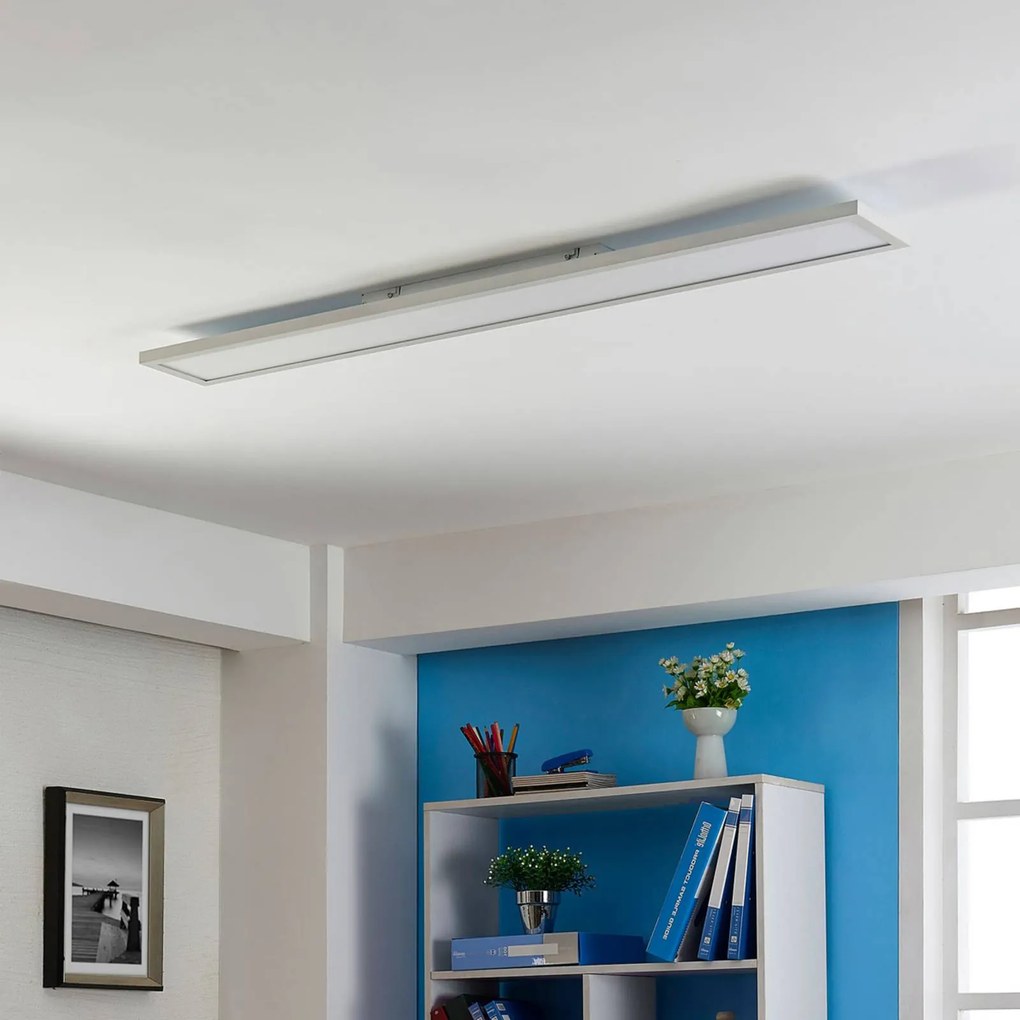 Arcchio Enora pannello LED, 3500lm, bianco, metallo, 119,5 cm, Bianco / Opale, Soggiorno / Sala da pranzo, Plastica, Moderno, Pannello LED