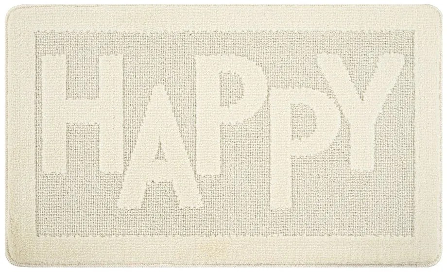 Tappetino per il bagno color crema 60x100 cm Happy – Foutastic
