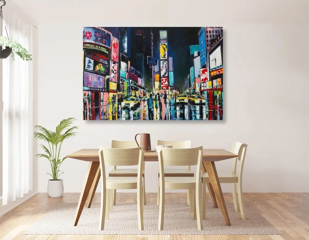 Quadro su tela – New York colorata