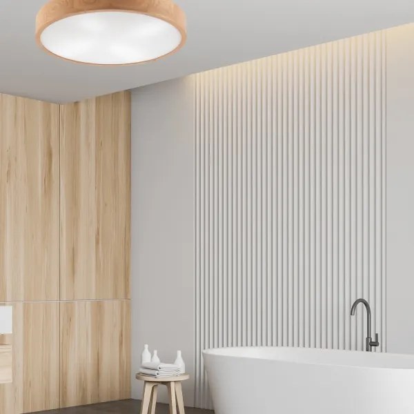 Plafoniera OAK 4xE27/60W/230V ø 57,5 cm quercia