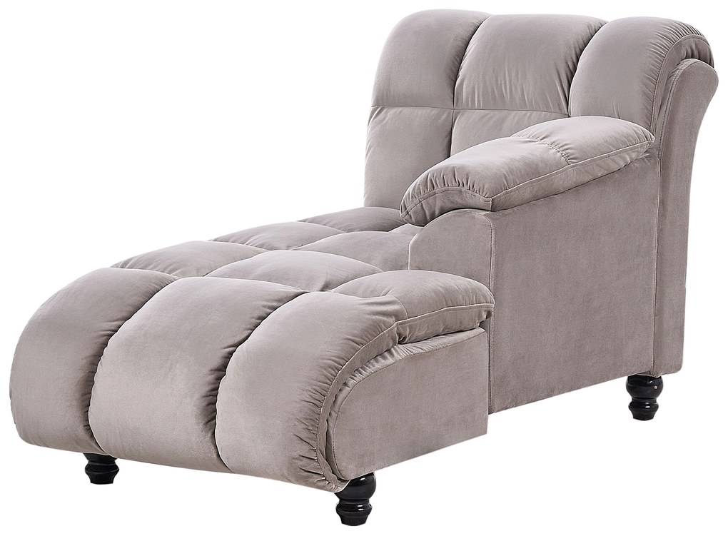 Chaise longue grigio talpa sinistra LORMONT Beliani
