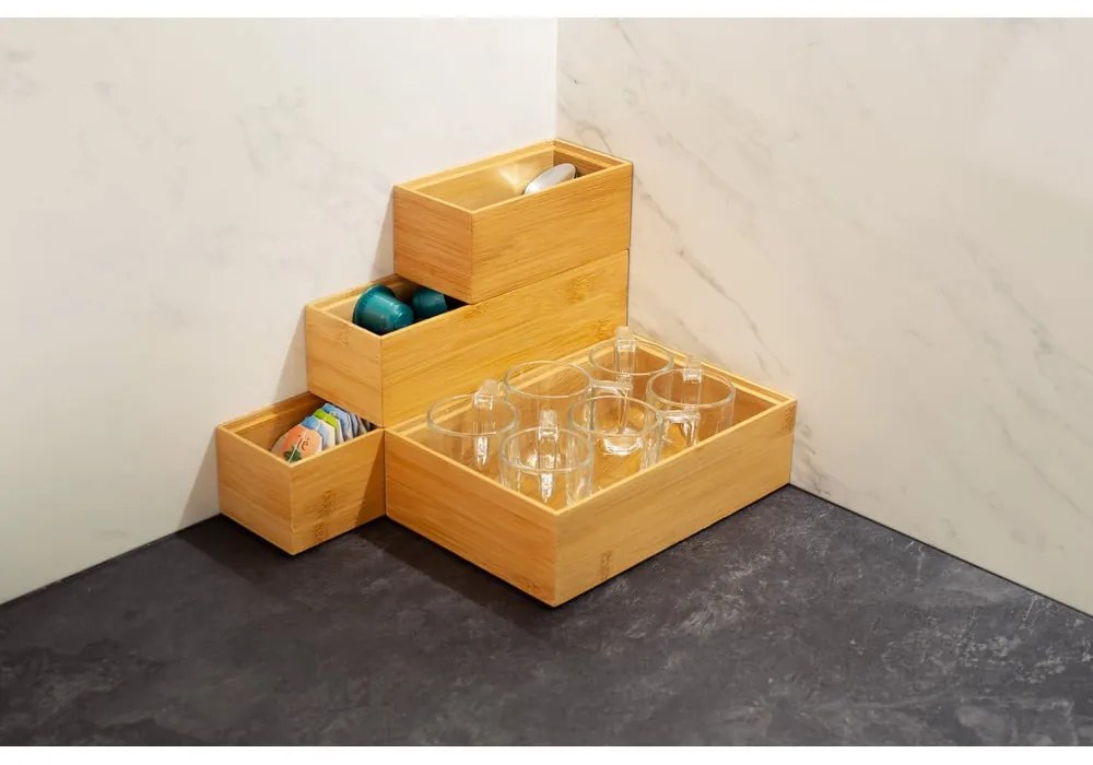 Scatola di bambù , 22,5 x 15 x 6,35 cm - Compactor