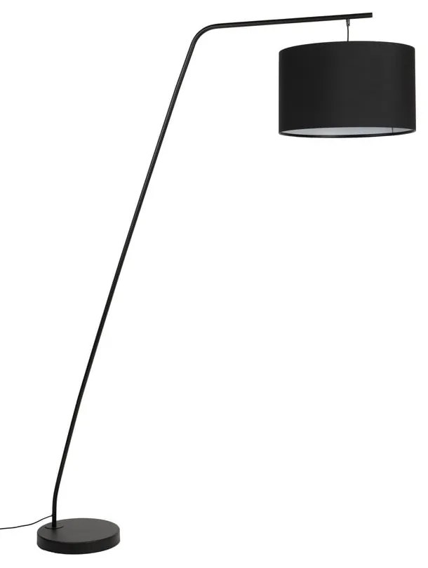 Lampada da terra nera con paralume in tessuto (altezza 220 cm) Martine - White Label