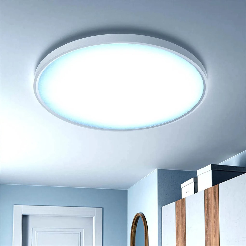 Plafoniera LED Rotonda 50W Slim CCT Ø600mm IP20 - Bianca