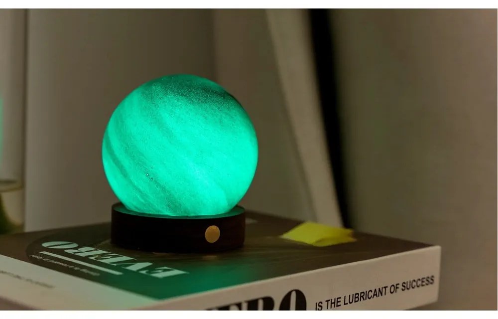 Decorazione luminosa marrone scuro con ricarica USB ø 8 cm Sand Storm – Gingko