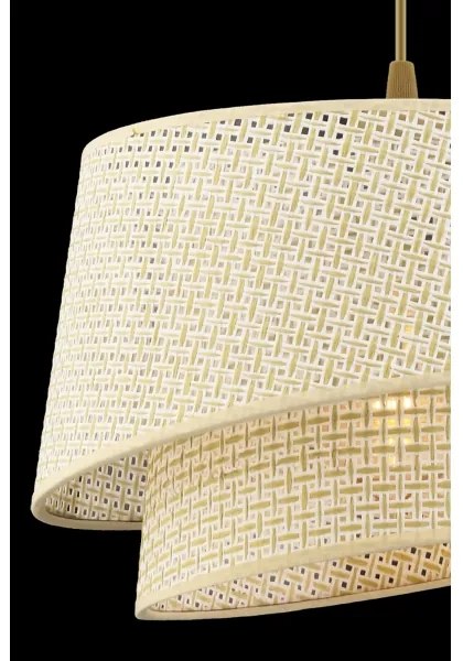 Lampadario a sospensione con cavo BARETTE 1xE27/60W/230V crema