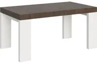 Tavolo da Pranzo Roxell 160x90 Allungabile fino a 264 cm in Nobilitato Colore: Noce Bianco