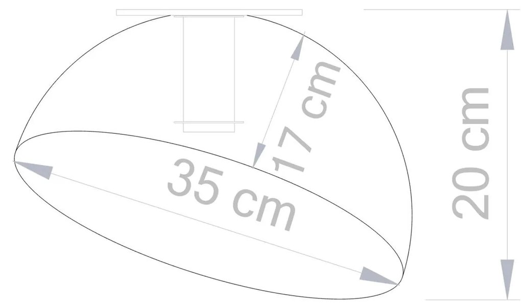 SIGMA Plafoniera Sfera, Ø 35 cm, nero/oro
