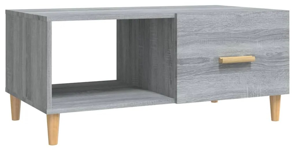 Tavolino salotto grigio sonoma 89,5x50x40 cm legno multistrato